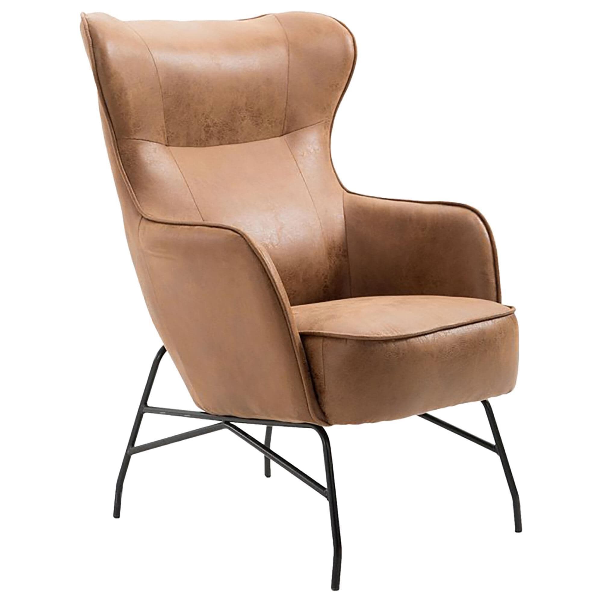 Golden Wave Furniture Franky Accent Chair in Saddle NFM