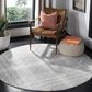 Safavieh Adirondack ADR129B 6" Round Light Grey and Ivory Area Rug, , large