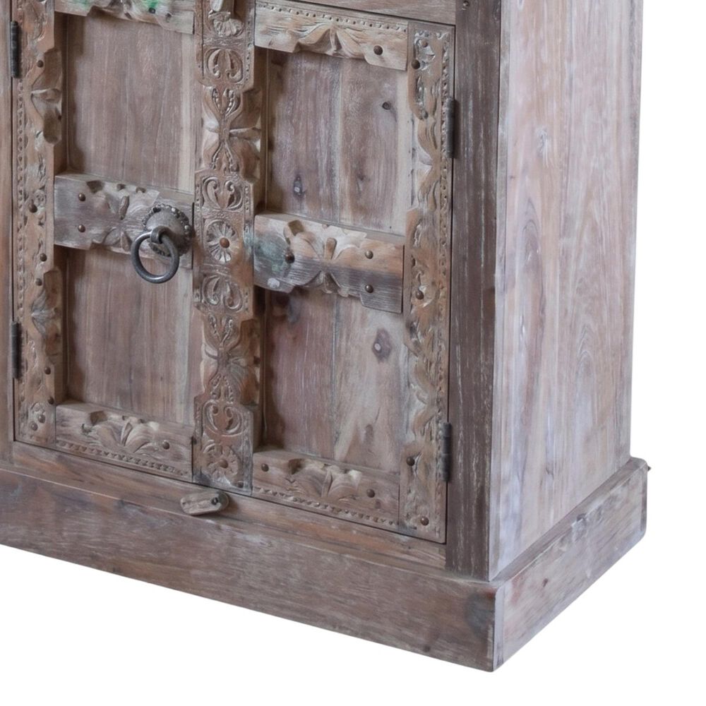 Jaipur Home One of a Kind Old World Royal Document Bookcase in Grey and White, , large