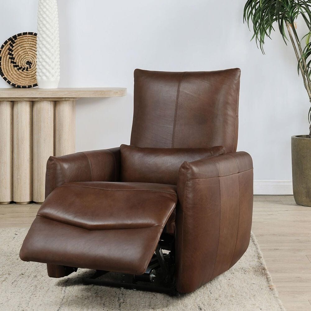 Classic Home Thaya Power Recliner Chair in Antique Brown, , large
