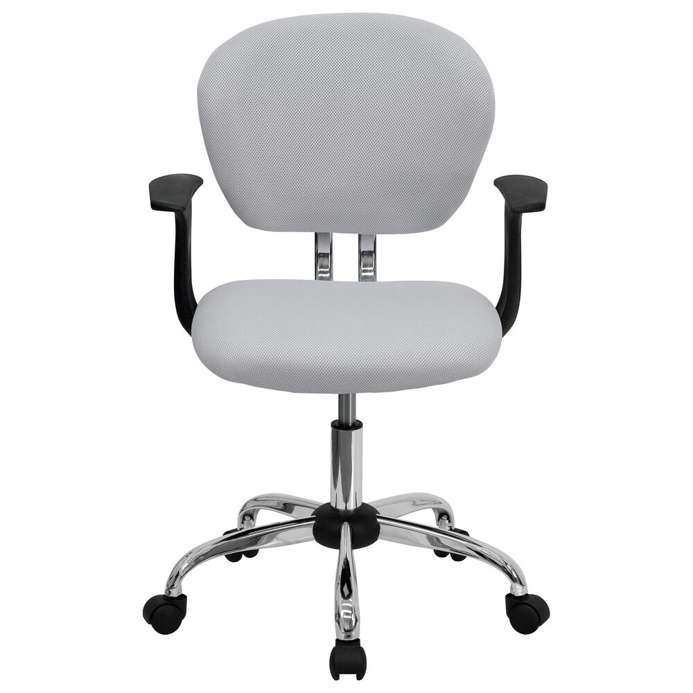 Flash Furniture Contemporary Swivel Task Chair in White, , large