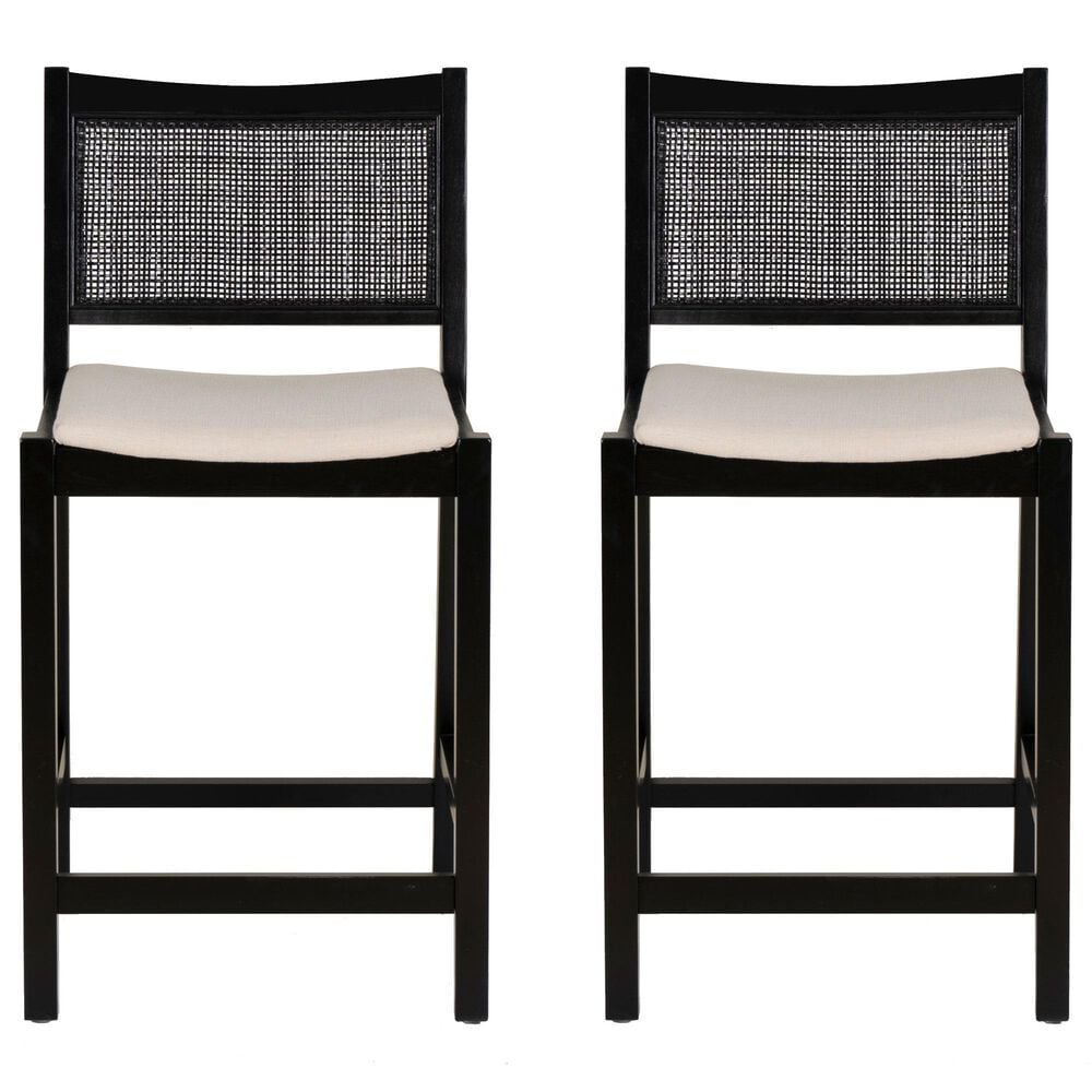 Linon Home Decor Bauer Counter Stool in Black (Set of 2), , large