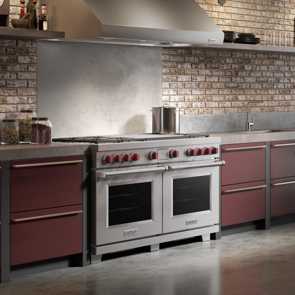 Wolf Appliances 60" Freestanding Dual-Fuel Smart Range with 6 Burners and Infrared Dual Griddle in Stainless Steel, , large