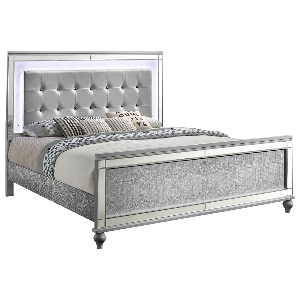 New Heritage Design Valentino King Bed in Silver, , large