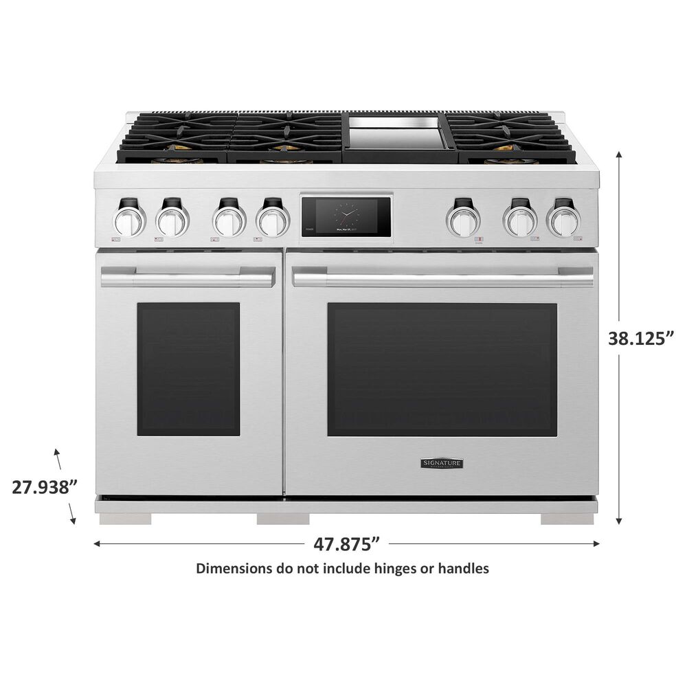 Signature Kitchen Suite 48&quot; Gas Range with 6-Burner Griddle in Stainless Steel, , large