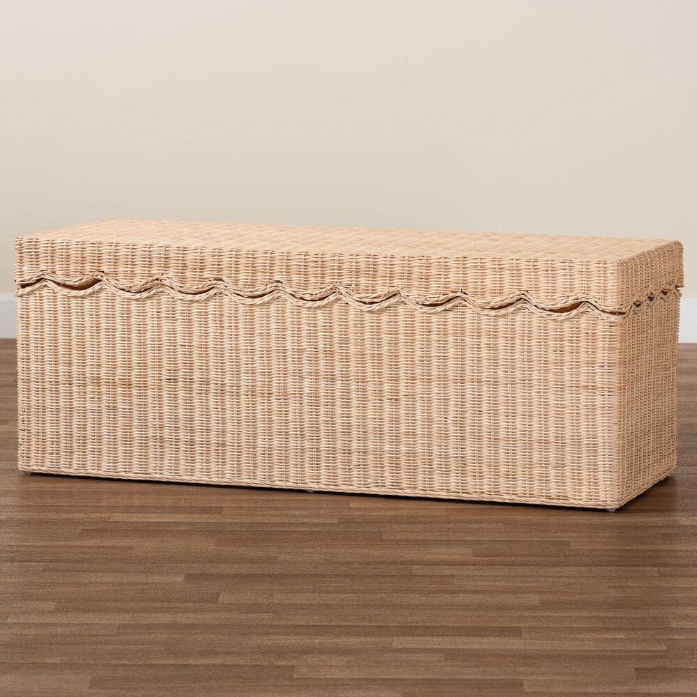 Baxton Studio Damita Storage Bench in Natural, , large