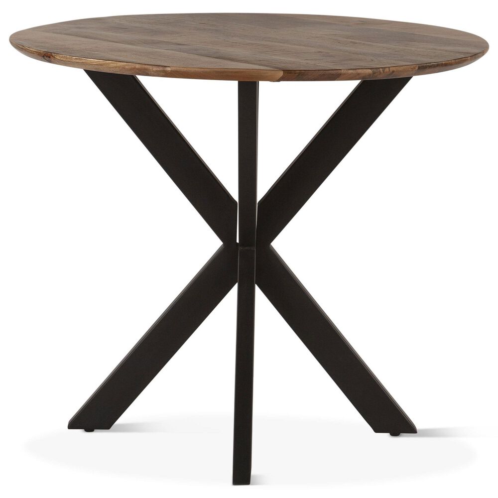 Home Trends & Design New York Counter Height Table in Natural and Matte Black - Table Only, , large