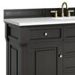 James Martin Vanities Brookfield 60" Single Bathroom Vanity in Black Onyx with 3 cm White Zeus Quartz Top and Rectangular Sink, , large