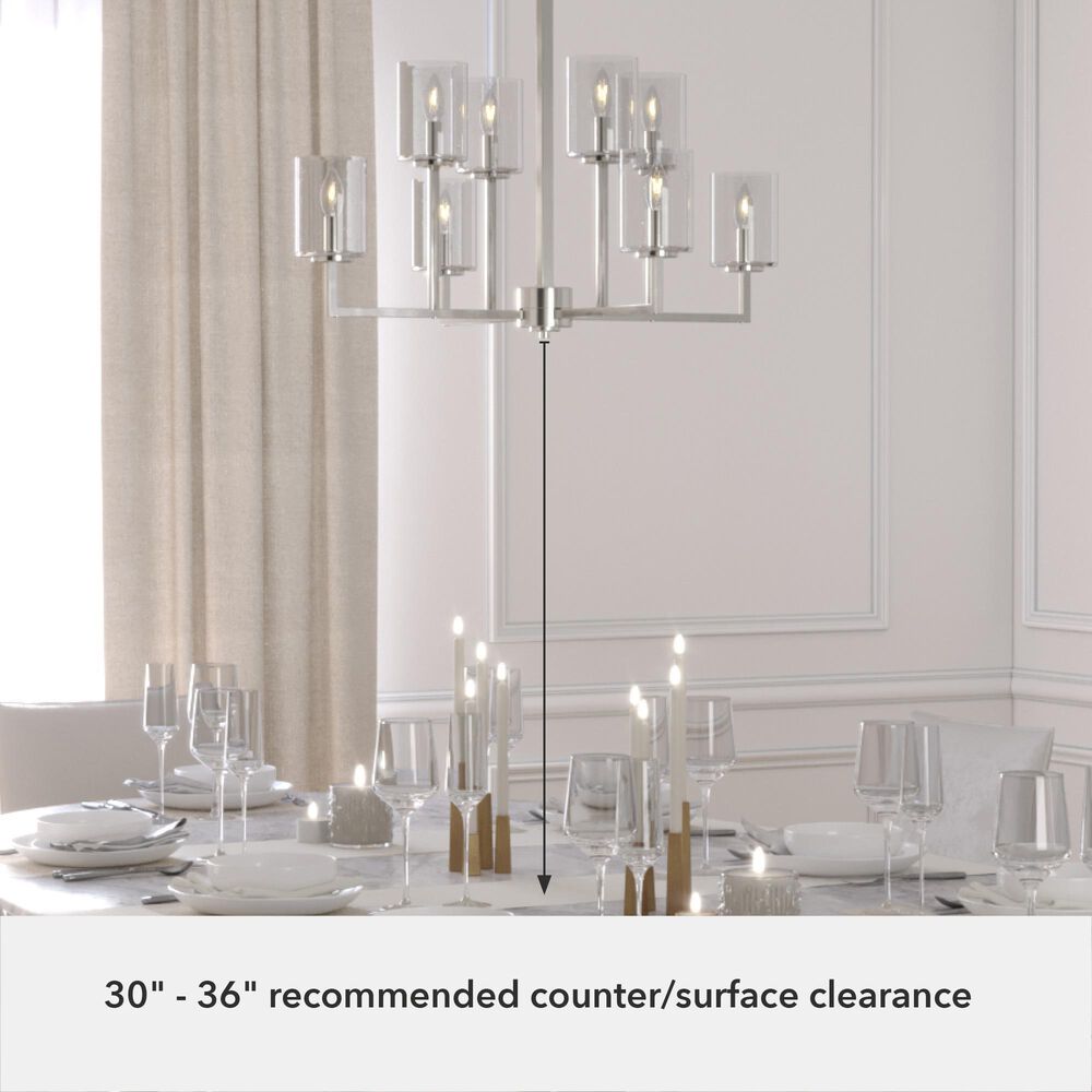 Hunter Kerrison 8-Light Chandelier in Brushed Nickel, , large