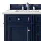James Martin Vanities Brittany 60" Double Bathroom Vanity in Victory Blue with 3 cm Eternal Jasmine Pearl Silestone Top, Rectangular Sinks and FreePower Wireless Charger, , large