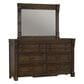Sasha Lee Grand Teton Queen Storage Bed and 2 Nightstands in Warm Brown Oak, , large