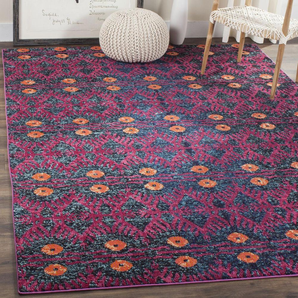 Safavieh Monaco MNC213D-4 4&#39; x 5&#39;7&quot; Pink/Multi Area Rug, , large