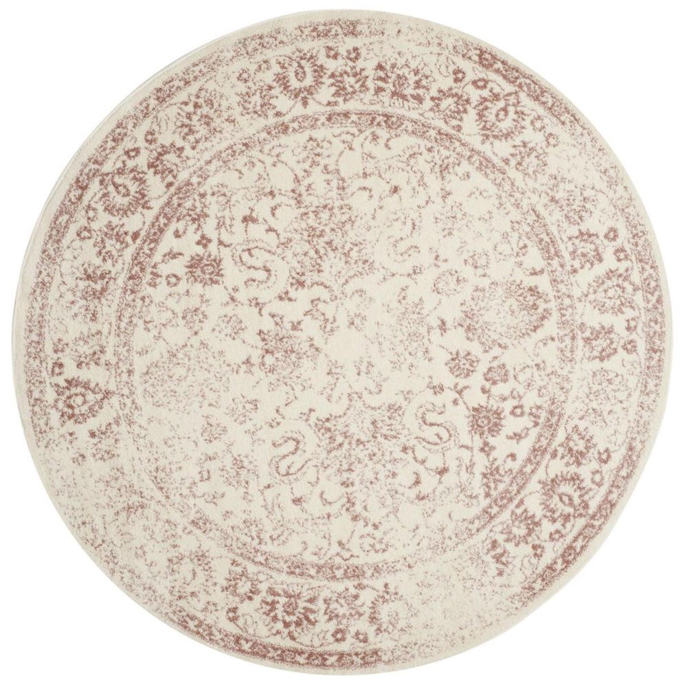 Safavieh Adirondack ADR109H 6&#39; Round Ivory and Rose Area Rug, , large
