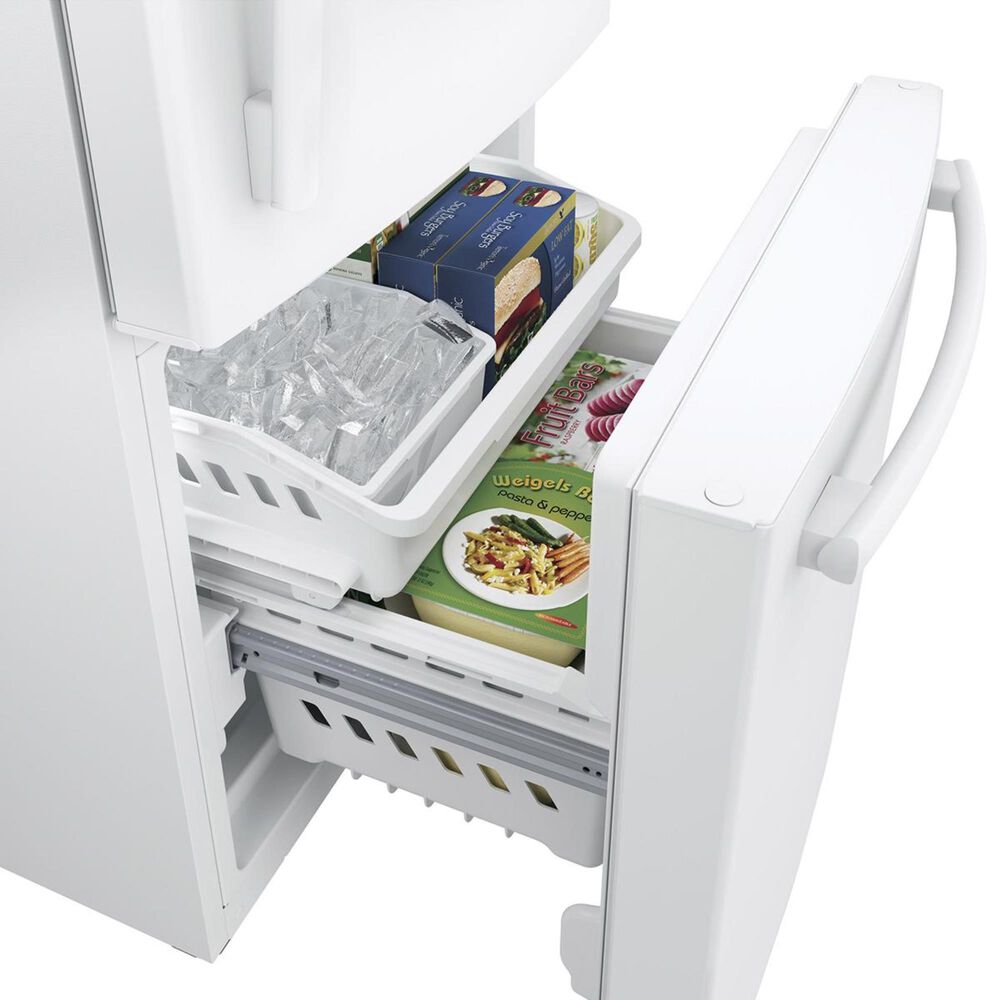 GE Appliances 20.9 Cu. Ft. Bottom Freezer Refrigerator in White, , large