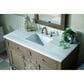 James Martin Vanities Chicago 48" Single Bathroom Vanity in Whitewashed Walnut with 3 cm Arctic Fall Solid Surface Top and Rectangular Sink, , large
