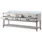Lexora Home Norwalk 84" Double Bathroom Vanity in White Oak with White Cultured Marble Top and Rectangular Sinks, , large
