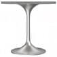 Leisuremod LeisureMod Verve Collection 27 Square Dining Table, Brushed Base with Laminated White Marbleized Top, , large