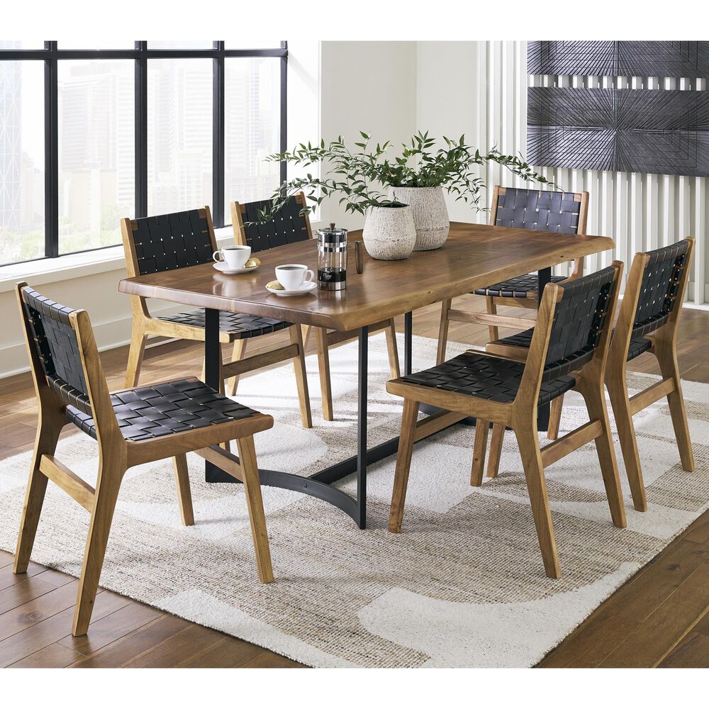 Millenium Fortmaine 7-Piece Dining Set in Brown and Black, , large