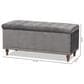 Baxton Studio Kaylee Storage Ottoman Bench in Grey, , large