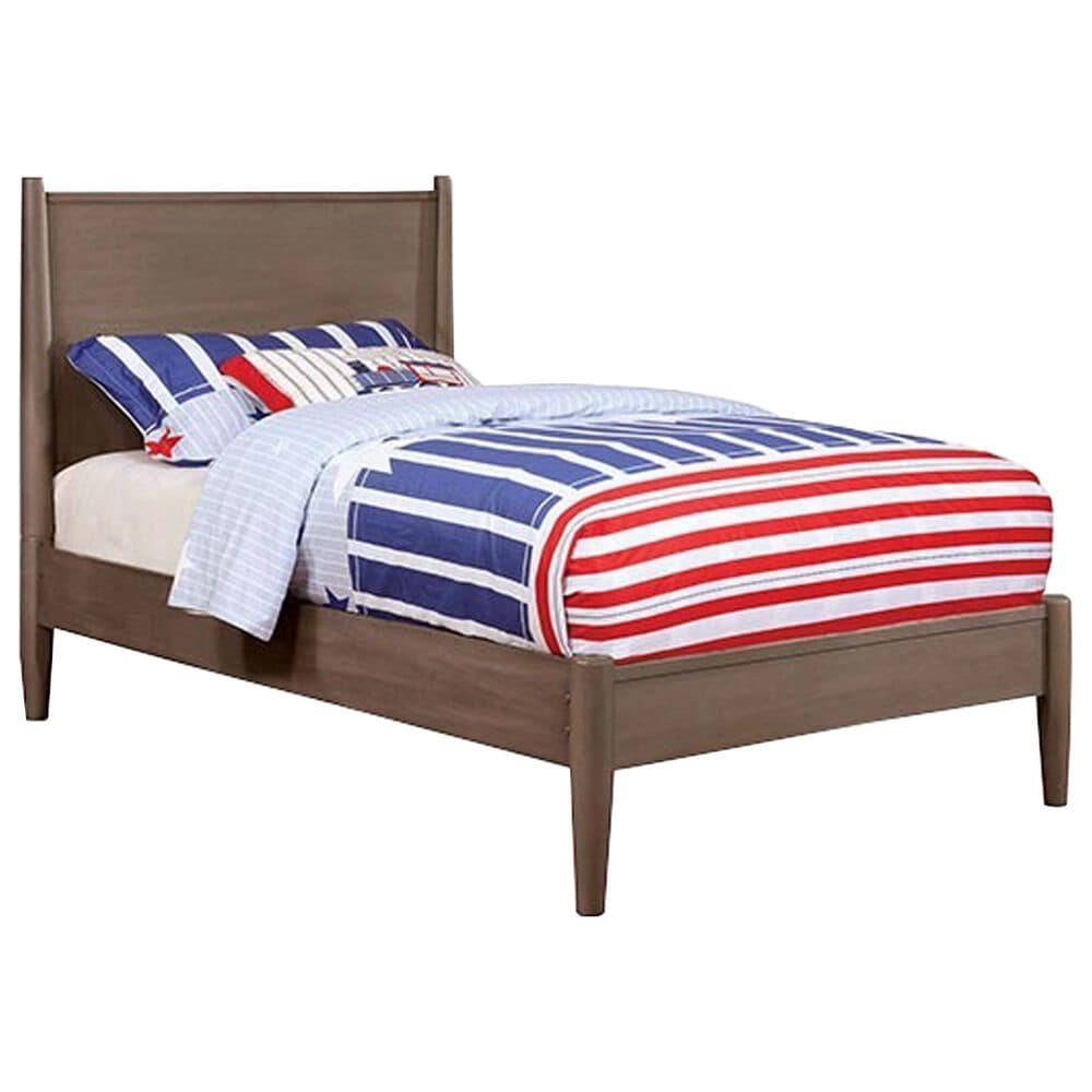 Furniture of America Lennart 4-Piece Full Bedroom Set in Gray, , large