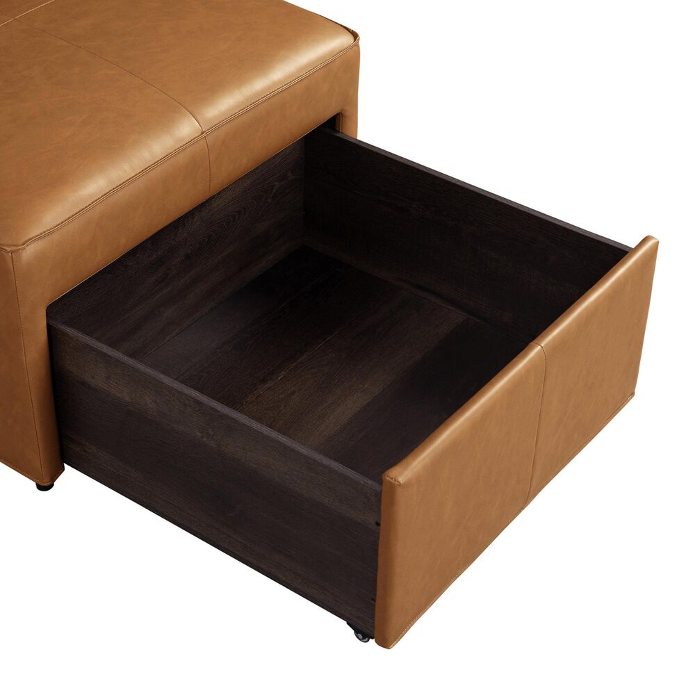 Lifestyle Solutions Hailey Storage Ottoman in Camel, , large