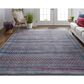 Feizy Voss 5"3" x 7"6" Aqua and Multicolor Area Rug, , large