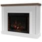 Legends Home Washington Fireplace Mantel with Fireplace Insert in Jasmine White and Barnwood, , large