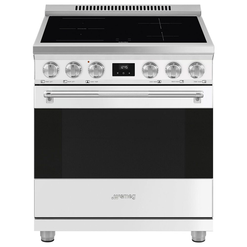 SMEG Professional 30" Induction Electric Range in Matte White, , large