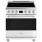 SMEG Professional 30" Induction Electric Range in Matte White, , large