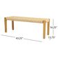 Hearth and Haven Angie Outdoor Bench in Teak and Light Brown, , large