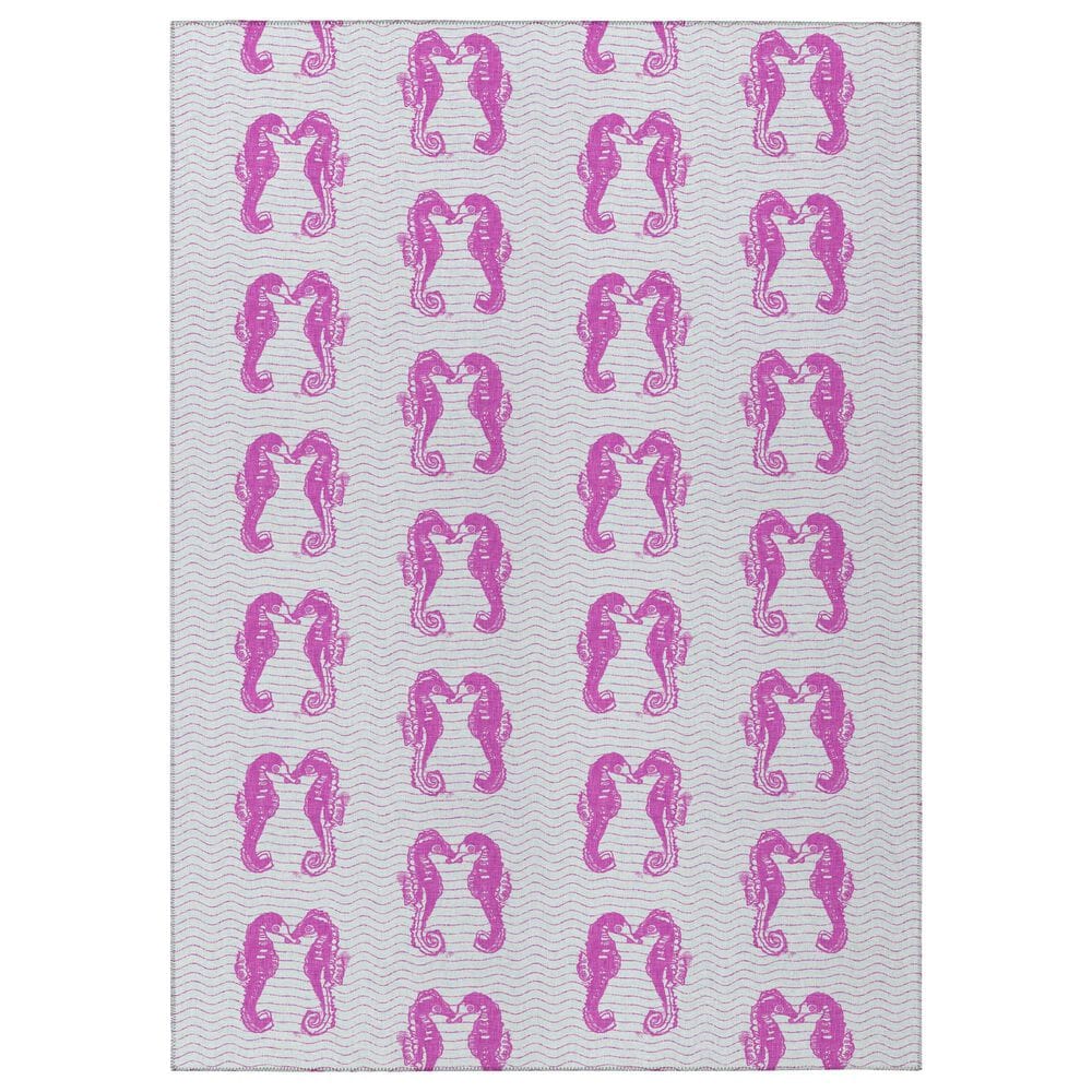 Dalyn Rug Company Seabreeze 9" x 12" Flamingo Area Rug, , large