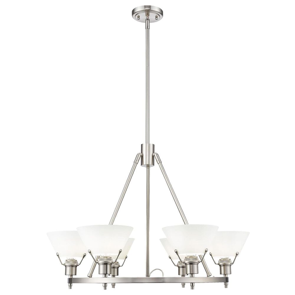 Golden Lighting Orwell 6-Light Chandelier with Opal Glass Shade in Pewter, , large