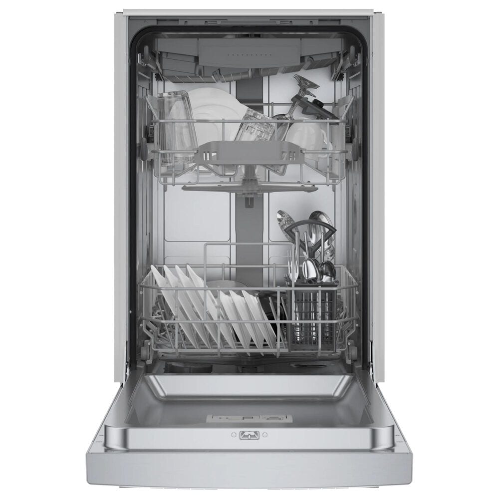 Bosch 300 Series 18&quot; Built-In Recessed Handle Dishwasher in Stainless Steel, , large