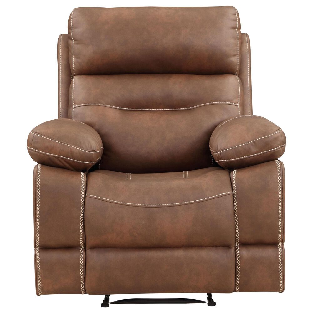 Steve Silver Rudger Manual Recliner in Chestnut Brown, , large