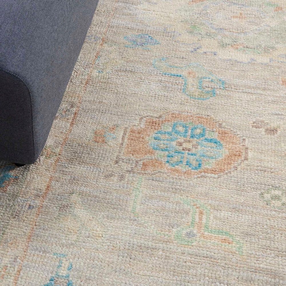 Nourison Odessa Ivory, Grey and Blue Multicolor 10' x 14' Area Rug, , large
