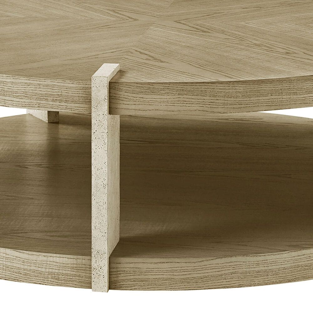 Theodore Alexander Catalina Round Cocktail Table in Dune and Mineral, , large