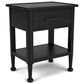 Riverside Furniture Calhoun 1-Drawer Nightstand in Ebony Whiskey Oak with USB Ports, , large
