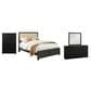 Tiddal Home Warrior 4-Piece Queen Panel Bedroom Set in Black, , large