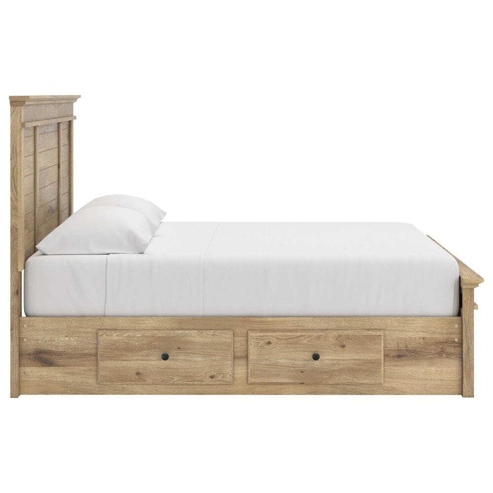 Ashley Makidern King Storage Bed with Four Drawers in Tan, , large