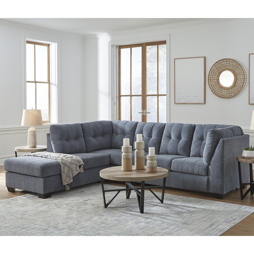 Ashley Marelton 2-Piece Left Facing Sectional with Chaise in Denim, , large