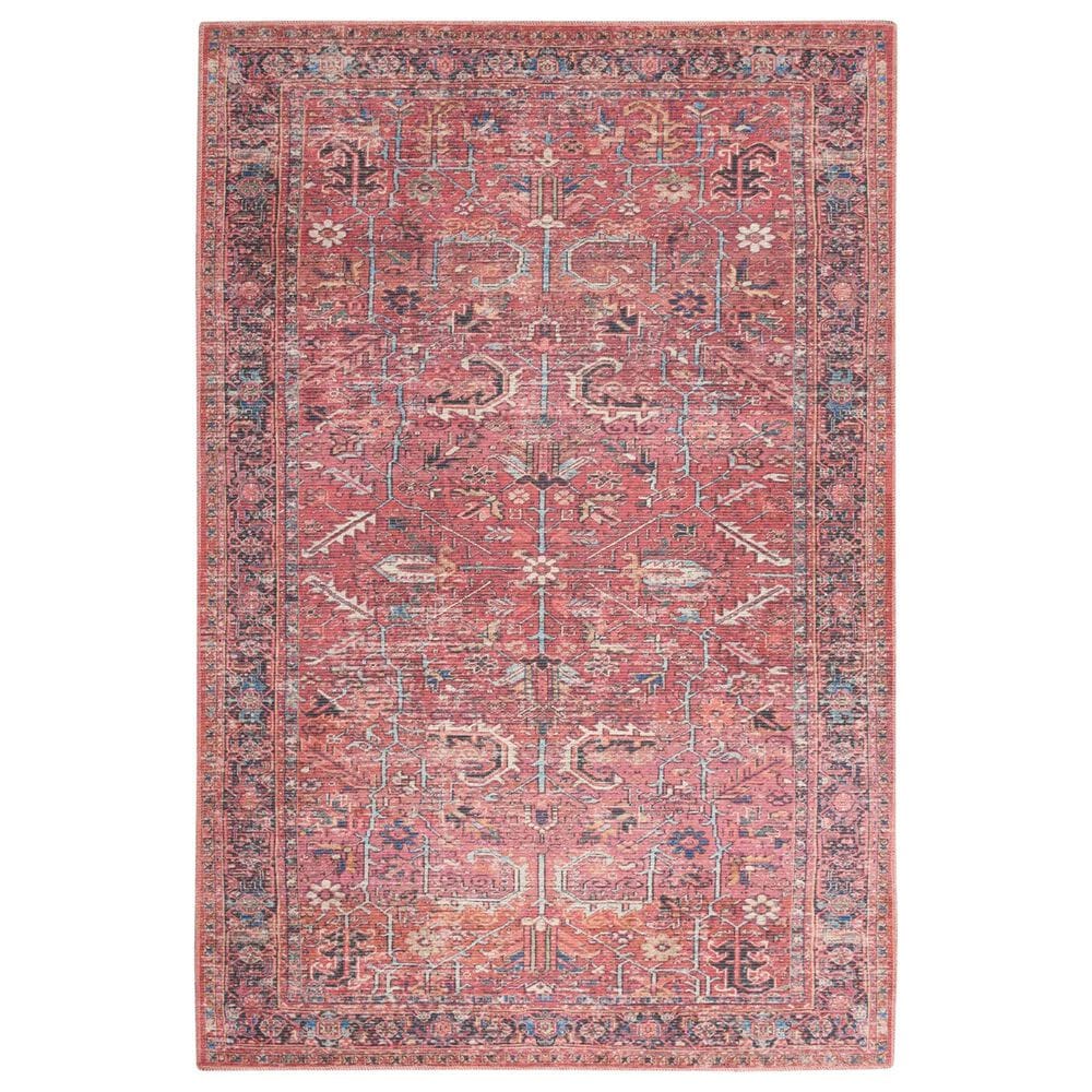 57 Grand by Nicole Curtis Series 1 4" x 6" Brick Red, Navy and Ivory Area Rug, , large