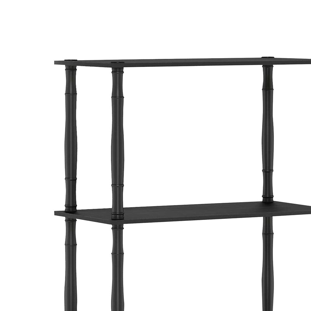 HOMLUX Turn-N-Tube 5-Tier Open Storage Bookshelf in Americano and Black, , large