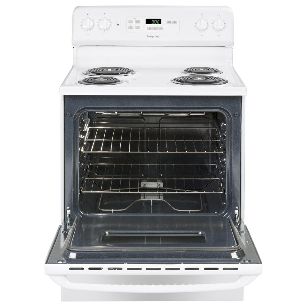 Hotpoint 30" Free-Standing Standard Clean Electric Range in White, , large
