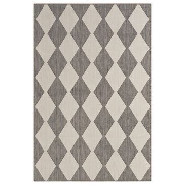 Nourison Positano Geometric Charcoal 4" x 6" Indoor/Outdoor Area Rug, , large
