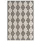 Nourison Positano Geometric Charcoal 4" x 6" Indoor/Outdoor Area Rug, , large