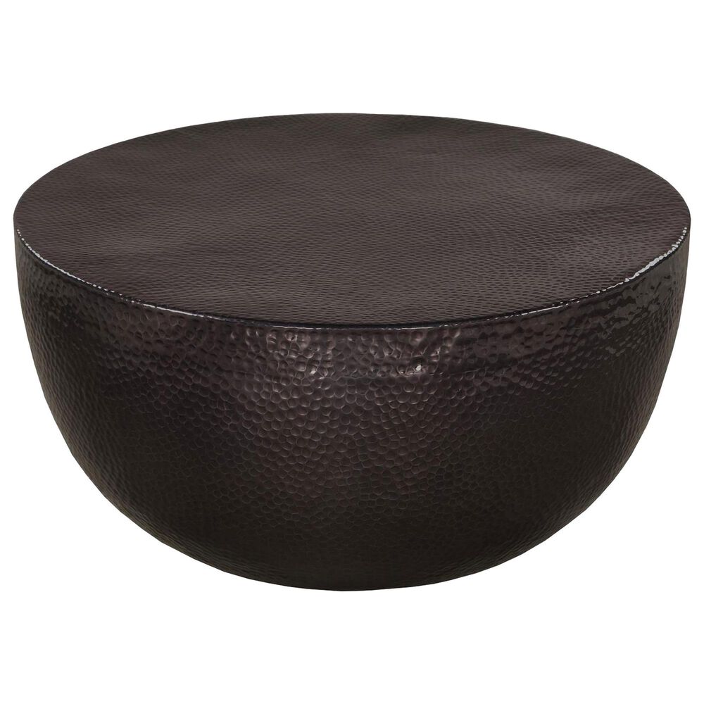 Shannon Hills Brixen Round Coffee Table in Ebony Silver, , large