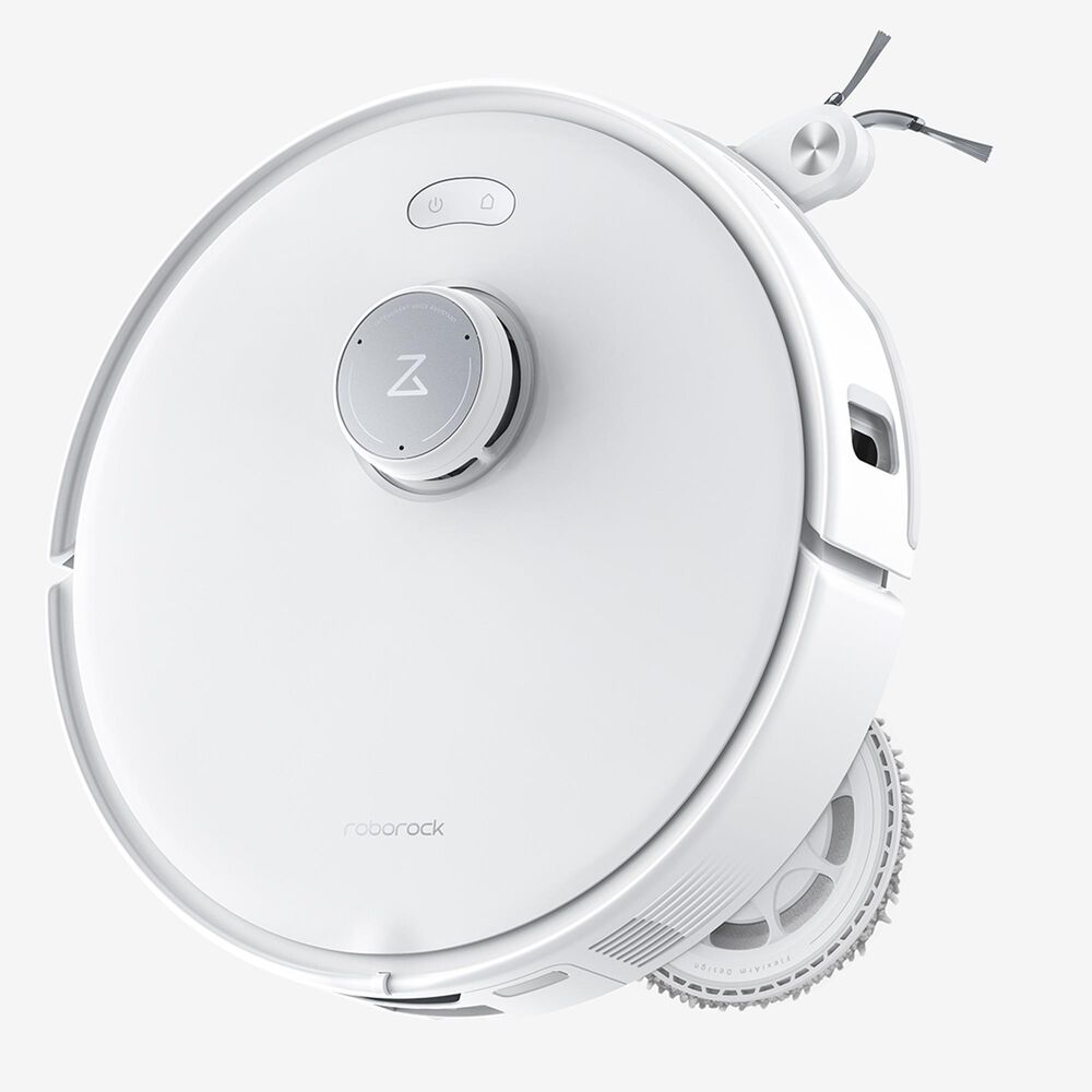 Roborock Qrevo Curv Robot Vacuum and Mop with Multifunctional Dock, 18,500Pa Suction, and Zero-Tangling Main Brush in White, , large