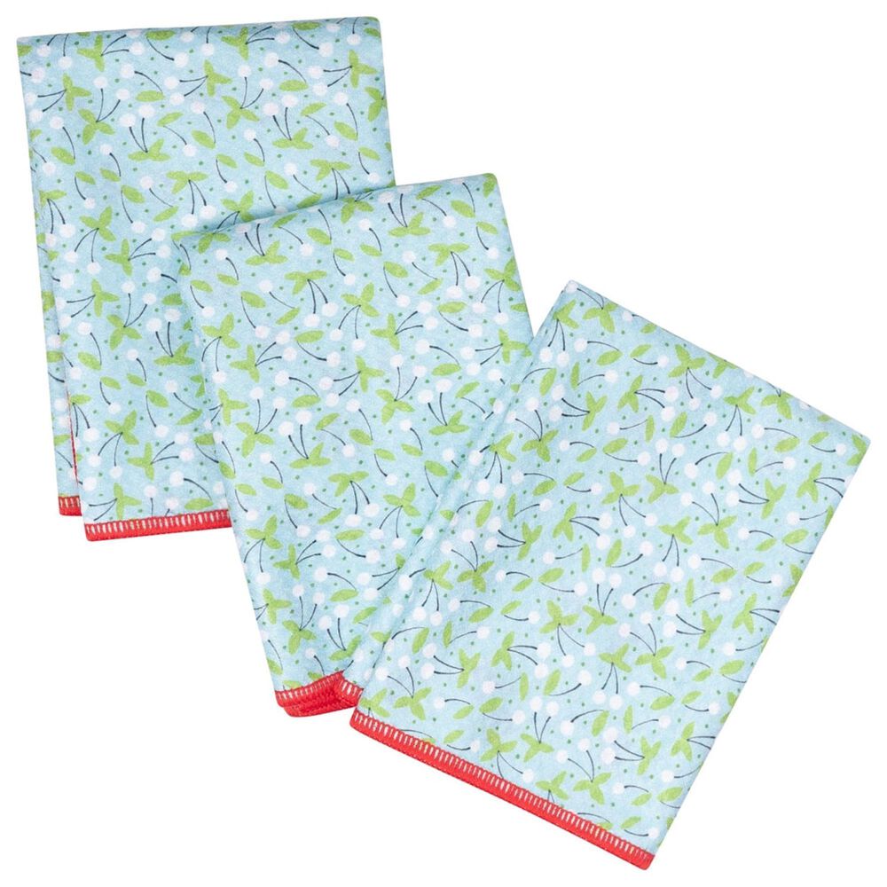 Once Again Home Cherry Harvest Reversible Mighty Mini Towel in Red &#40;Set of 3&#41;, , large