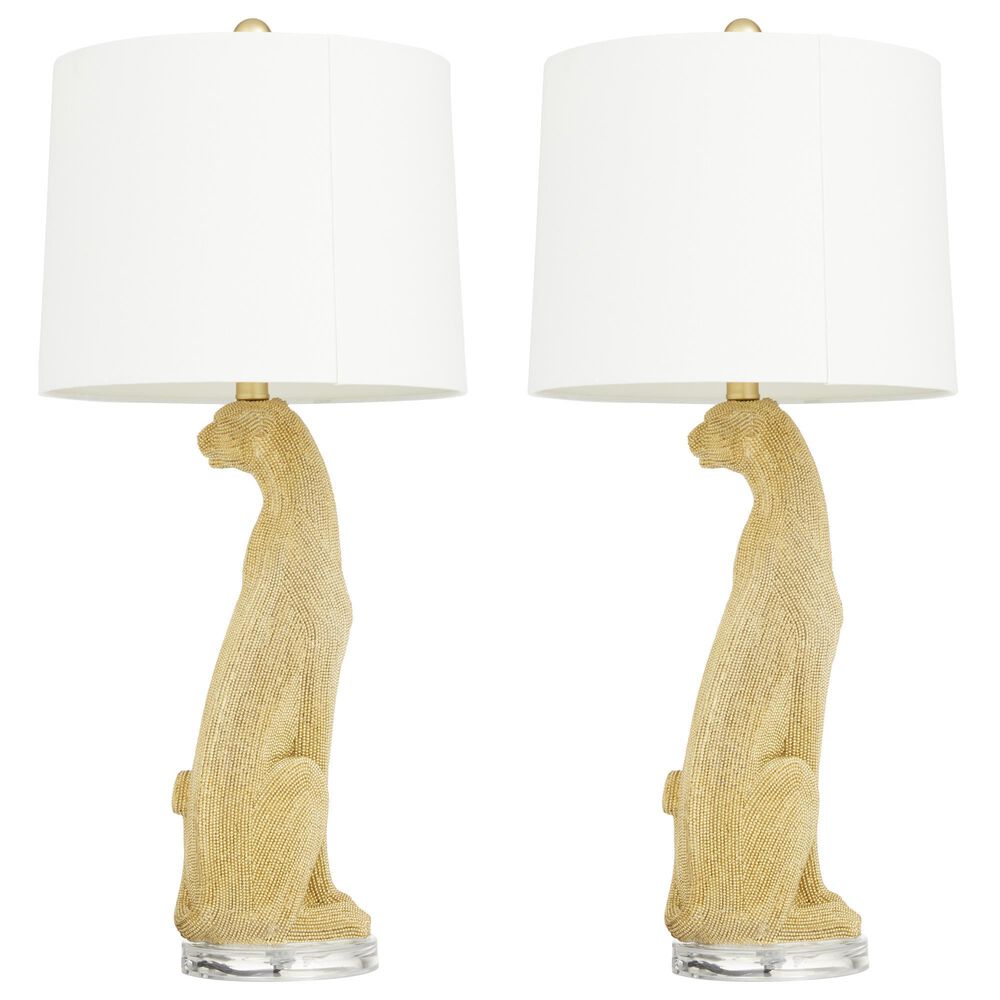 Maple and Jade Polystone Glam Table Lamp in Gold, , large