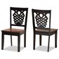 Baxton Studio Gervais Side Chair in Dark Brown and Walnut Brown (Set of 2), , large